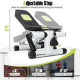 Mini Stepper with Resistance Bands and Adjustable Height for Exercise at Home