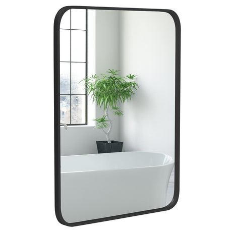 Espejo de pared rectangular minimalista de 24 x 32 pulgadas