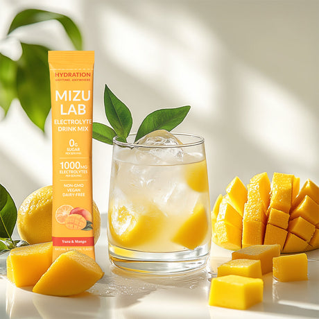 Electrolitos de yuzu y mango - Cero azúcar