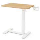 Mesa auxiliar de cama móvil de altura regulable con soporte para vasos