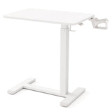 Mesa auxiliar de cama móvil de altura regulable con soporte para vasos