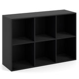 Modern 6-Cube Bookcase with Anti-tipping Kits for Bedroom Living Room-White