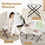 Sillón moderno con reposapiés plegable y almohada para la cabeza
