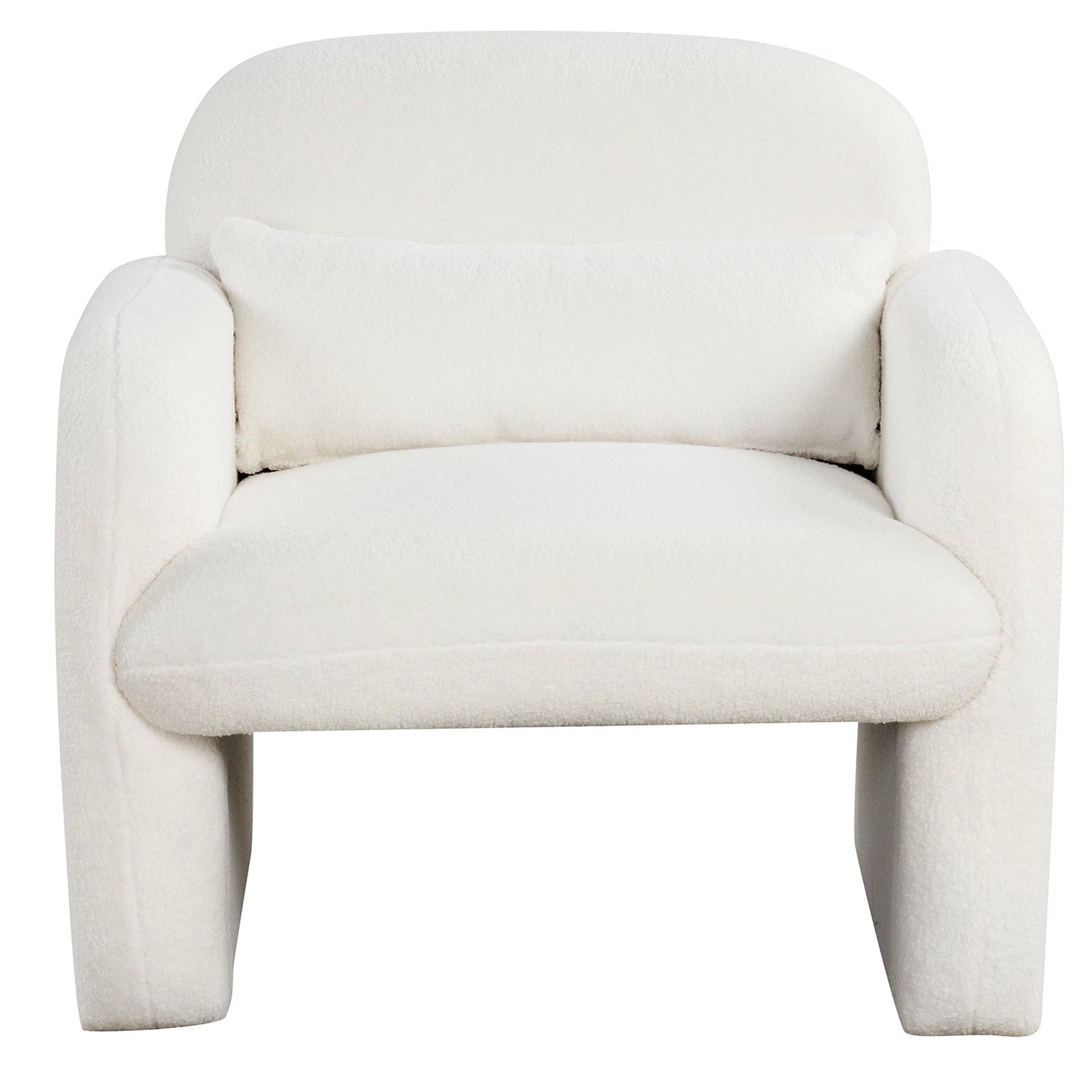 Modern Accent Chair with Waist Pillow and Armrests for Living Room Bedroom