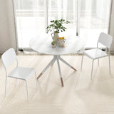Sillas de comedor modernas (juego de 4) con respaldo inclinado y patas de metal resistentes