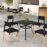 Juego de 4 sillas de comedor modernas con respaldo ergonómico para comedor