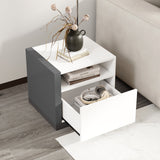 Modern Minimalist Nightstand with Drawer for Bedroom