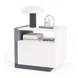 Modern Minimalist Nightstand with Drawer for Bedroom