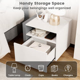 Modern Minimalist Nightstand with Drawer for Bedroom