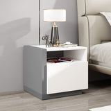 Modern Minimalist Nightstand with Drawer for Bedroom