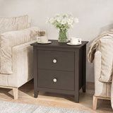 Modern Nightstand with 2 Drawers for Small Spaces