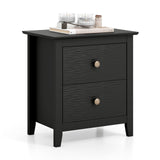 Modern Nightstand with 2 Drawers for Small Spaces