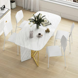 Modern Plastic Dining Chair Set of 2 with Metal Legs and Curved Back
