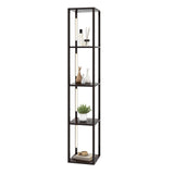 64 Inches Floor Lamp with 3-Level Dimmable LED Bulbs and Rotatable LED Poles-Walnut