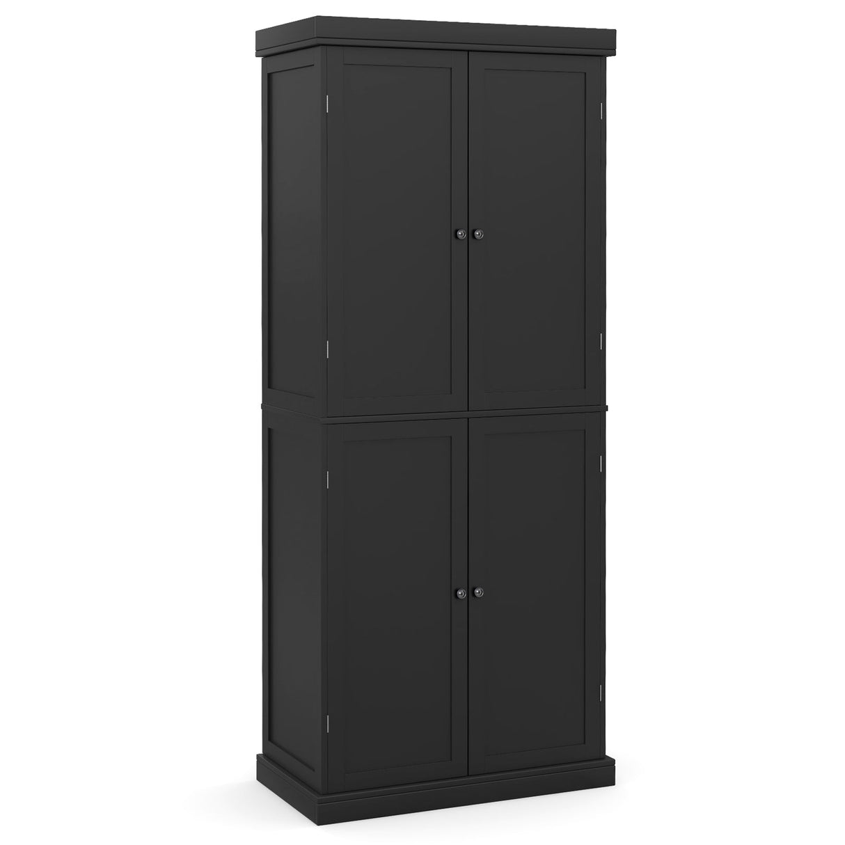 Aparador de 72.5 pulgadas de alto con estantes de 6 niveles y 4 puertas