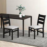Set de 2 sillas plegables tapizadas modernas con respaldo cómodo - Negro