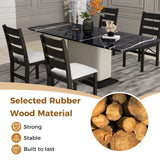 Set de 2 sillas plegables tapizadas modernas con respaldo cómodo - Negro