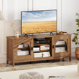 Mueble para TV Moderno Vintage con Estantes Ajustables y 2 Orificios para Cables para Televisores de hasta 65 Pulgadas