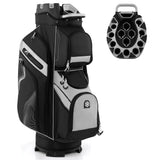 Molded Lock Top Golf Cart Bag with 14-Way Full Length Dividers and 11 Pockets