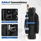 Molded Lock Top Golf Cart Bag with 14-Way Full Length Dividers and 11 Pockets