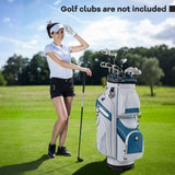 Molded Lock Top Golf Cart Bag with 14-Way Full Length Dividers and 11 Pockets
