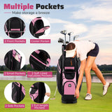 Molded Lock Top Golf Cart Bag with 14-Way Full Length Dividers and 11 Pockets