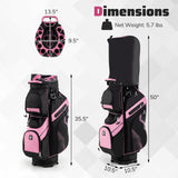 Molded Lock Top Golf Cart Bag with 14-Way Full Length Dividers and 11 Pockets
