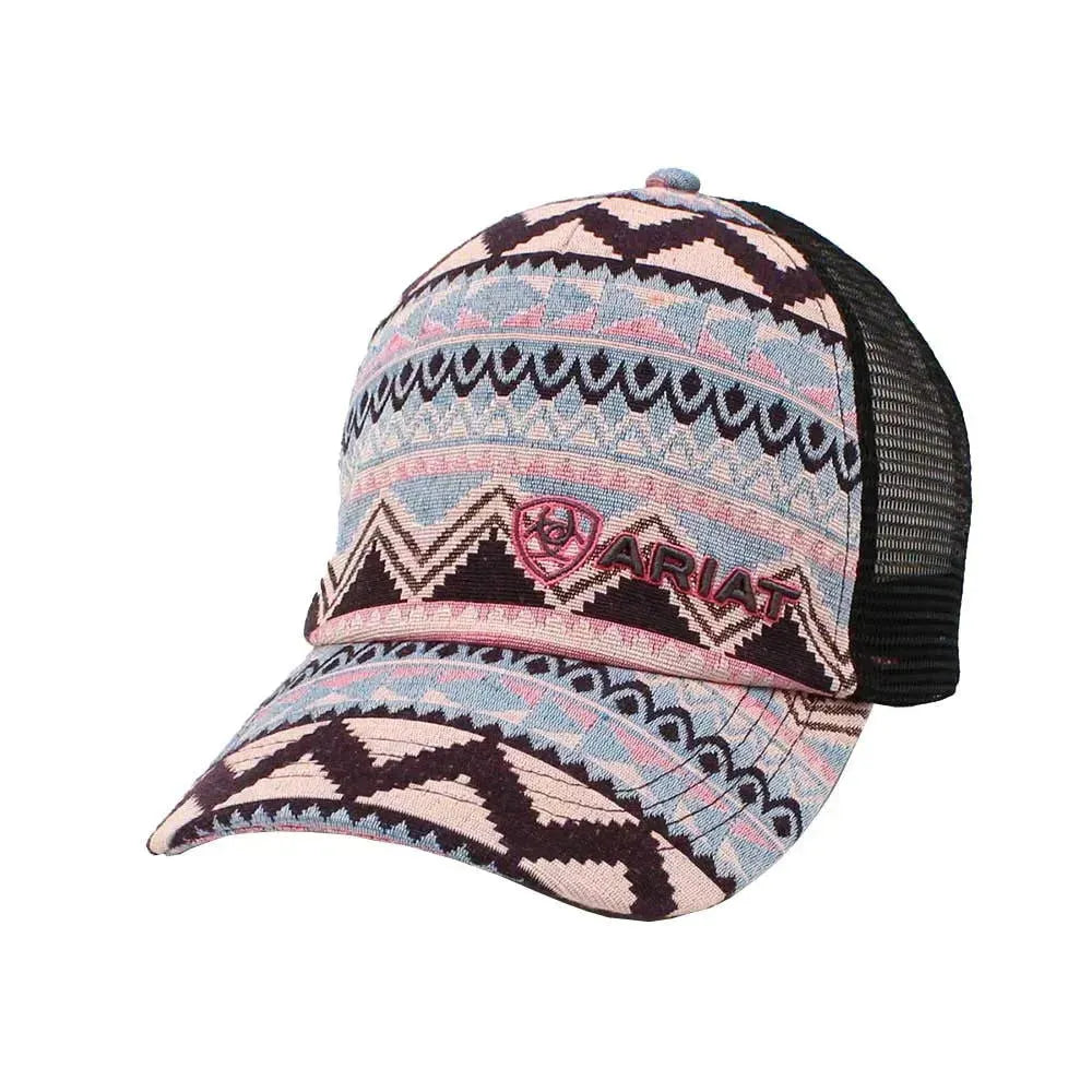 ARIAT Ponyflo Rosa Tribal (Negro/Multi) - Gorra Trucker