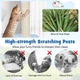 Multi-level Cat Tower with Sisal Covered Scratching Posts-Blue