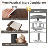 Multi-level Cat Tree for Indoor Cat 59.5 inch Tall Cat Tower with Cushion Top Perch