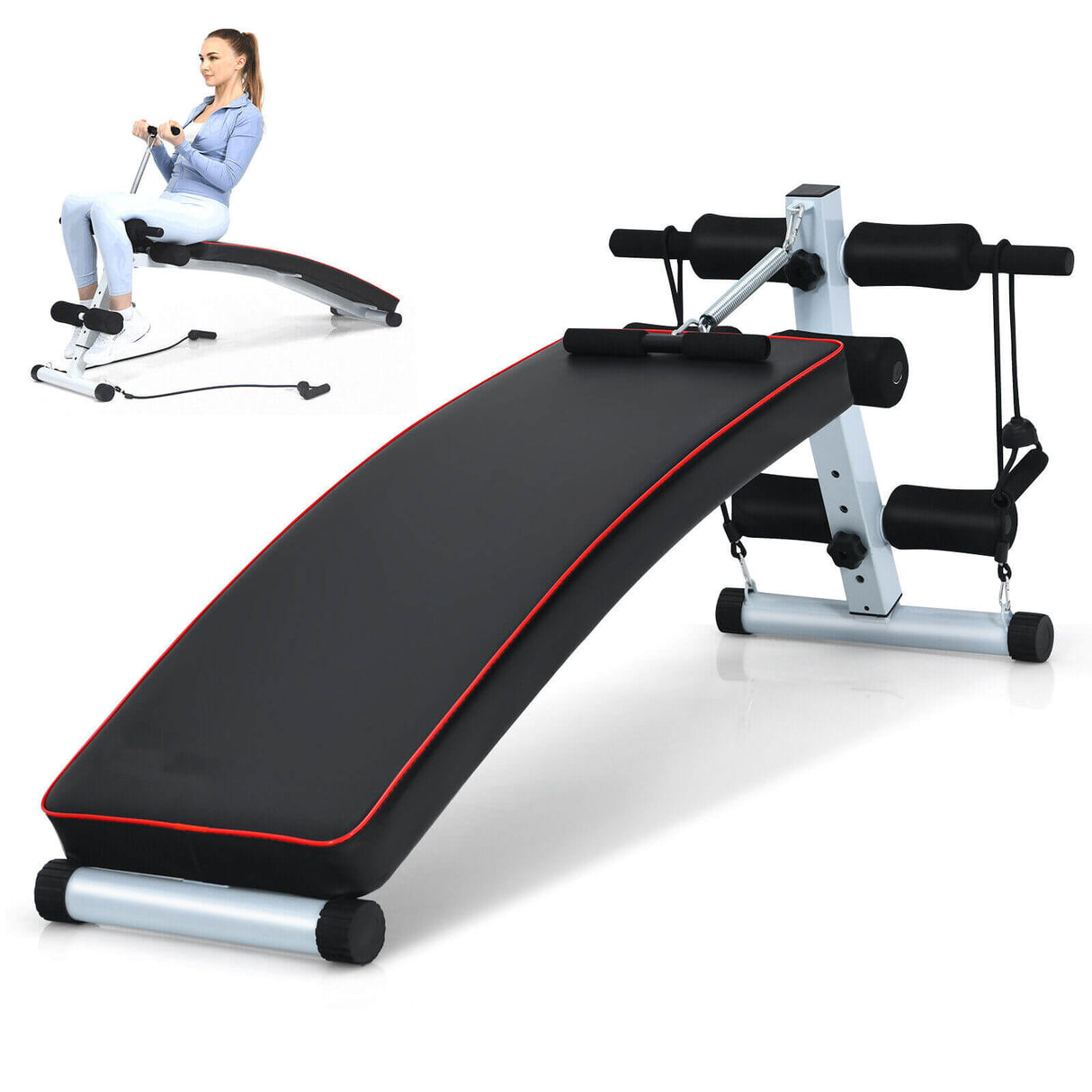 Banco de gimnasio plegable multifunción para entrenamiento de fuerza de cuerpo completo