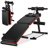 Banco multifuncional para abdominales con 4 posiciones ajustables de metal para entrenamiento