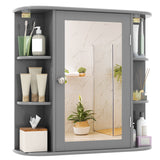 Wall-Mounted Bathroom Mirror Cabinet with Storage Shelves