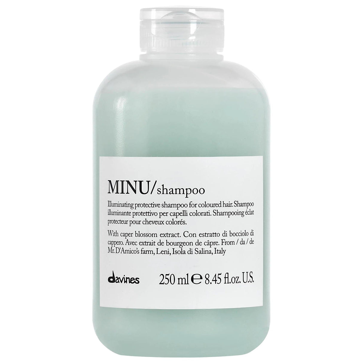 Davines MINU Color Treated Hair Shampoo: Sulfate Free, Paraben Free - Hydrating & Color Protecting with Salina Caper Blossom