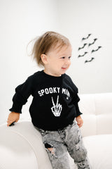 Sudadera con cuello redondo mini espeluznante de algodón orgánico
