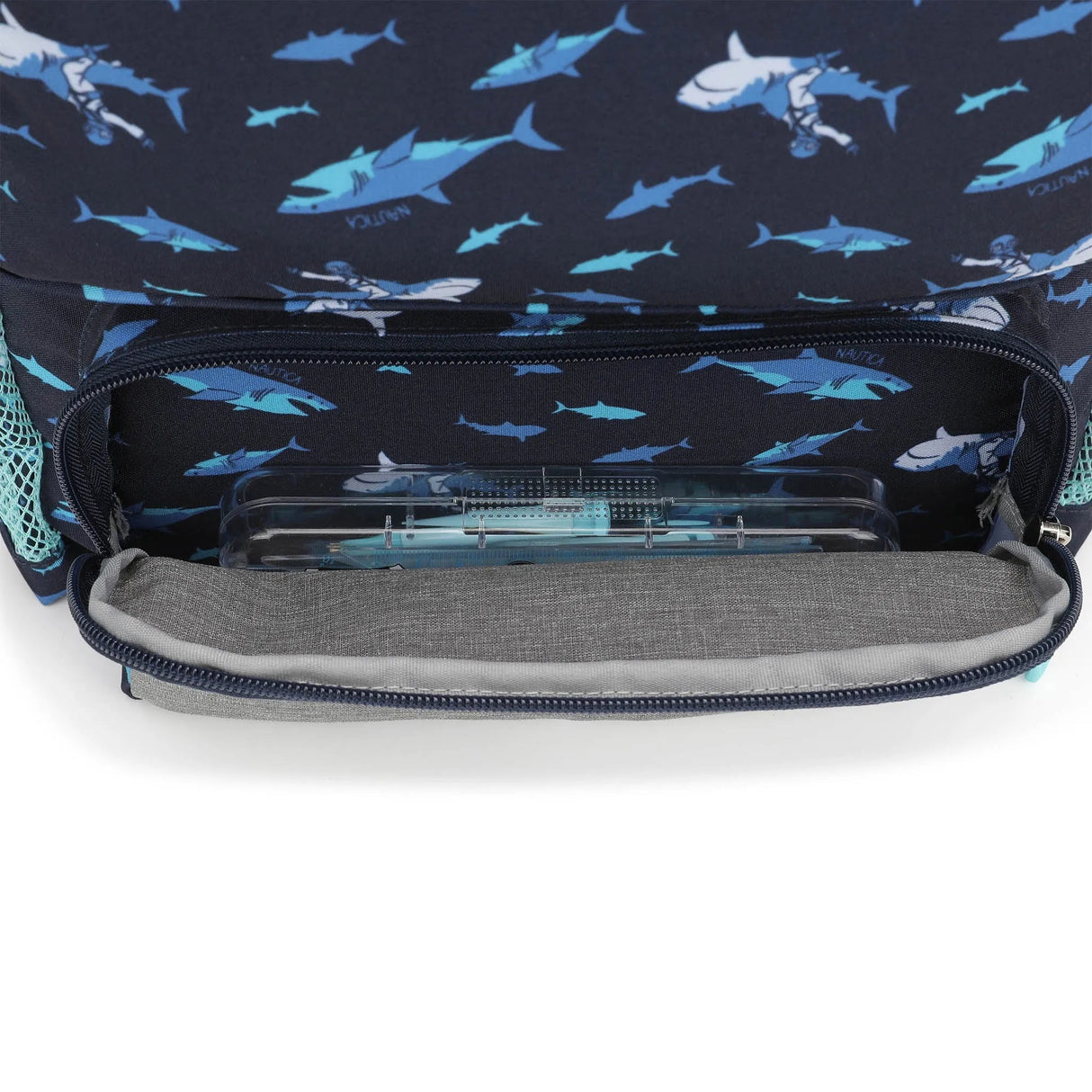 Mochila escolar para niños | Shark Riders | 40.64 cm de alto