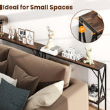 Narrow Console Table 2-Tier Entryway Table with Storage
