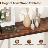 Narrow Console Table 2-Tier Entryway Table with Storage