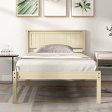 Marco de cama de madera tamaño Twin/Full/Queen con cabecera y soporte de listones