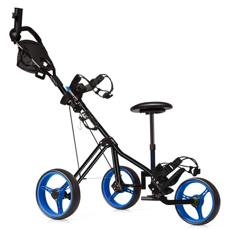 Carro de golf de 3 ruedas con panel de control y bolsa
