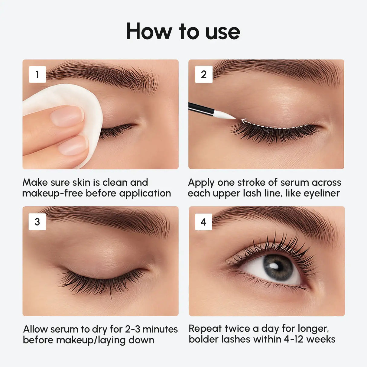 Sérum para el crecimiento de pestañas y cejas