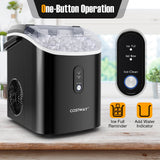 Máquina de hielo de mostrador con forma de pepita, con hielo masticable suave - Negro