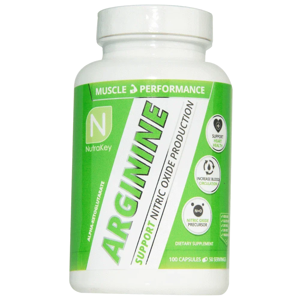 NutraKey Arginina 500mg, 100 Cápsulas