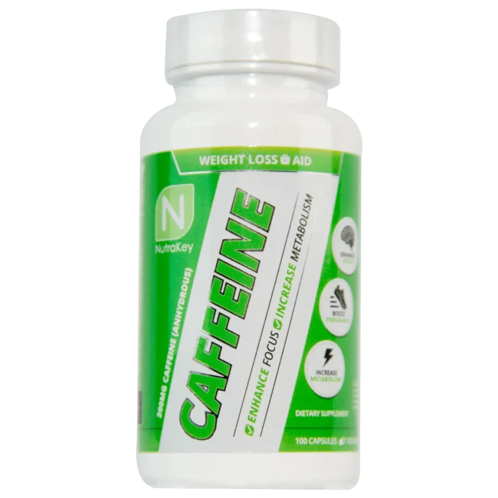 NutraKey Cafeína 200mg, 100 Cápsulas