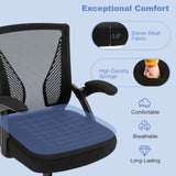 Silla de oficina ergonómica, silla giratoria ajustable con reposabrazos abatibles y respaldo reclinable - Negro