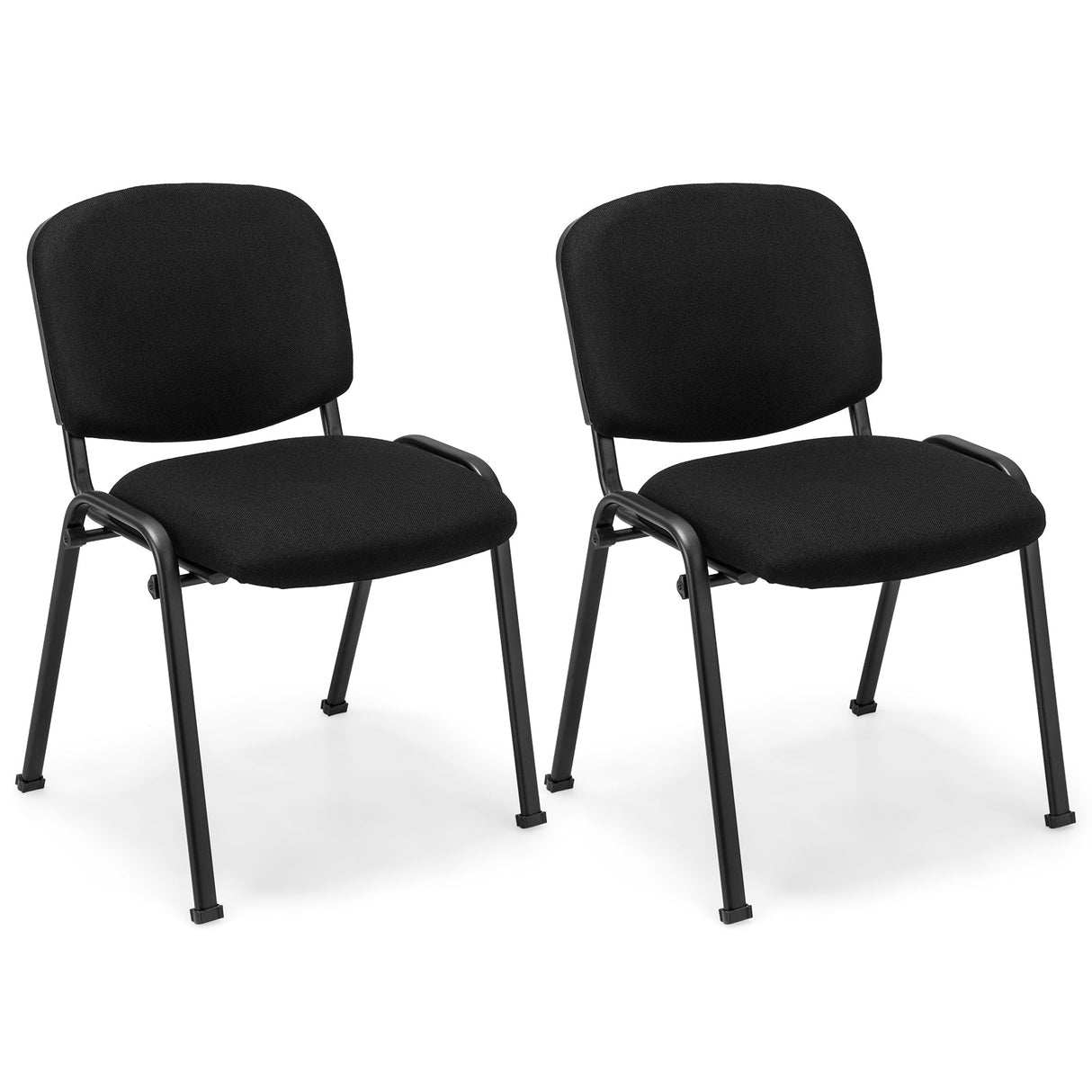 Silla de oficina con estructura metálica y cojines acolchados para sala de conferencias