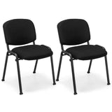Silla de oficina con estructura metálica y cojines acolchados para sala de conferencias
