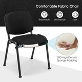 Silla de oficina con estructura metálica y cojines acolchados para sala de conferencias