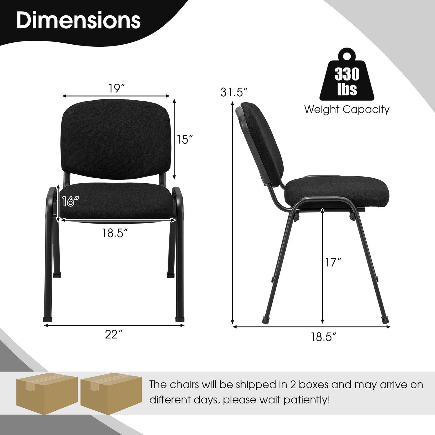 Silla de oficina con estructura metálica y cojines acolchados para sala de conferencias