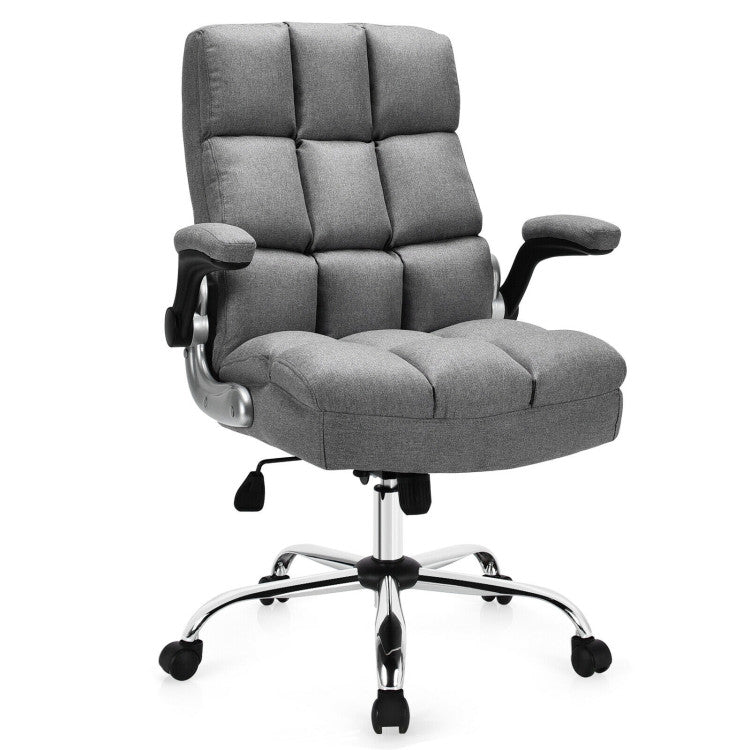 Juego de muebles de oficina: pizarra móvil de 48 x 36 pulgadas + silla con patas entrecruzadas + silla ejecutiva tapizada en lino